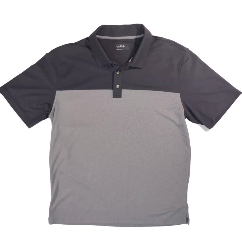 •Size XL• New Mens Bolle ColorBlock Gray Performance Wicking Golf Polo Shirt